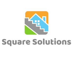 House Tile Square logo design