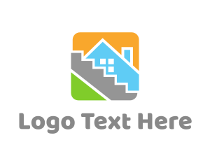 Climb - House Tile Square logo design