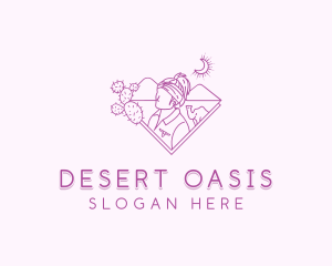 Cactus Desert Cowgirl logo design