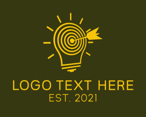Bullseye - Light Bulb Target logo design