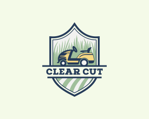 Grass Cutting Lawn Mower  logo design