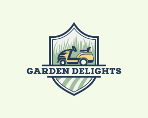 Grass Cutting Lawn Mower  logo design