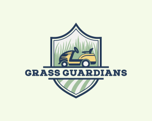 Grass Cutting Lawn Mower  logo design