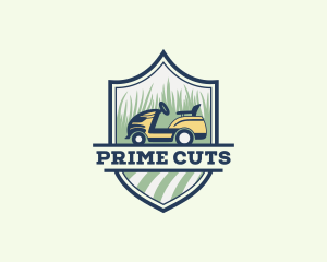 Grass Cutting Lawn Mower  logo design
