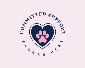 Paw Heart Care logo design