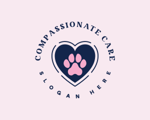 Paw Heart Care logo design