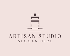 Scented Candle Jar logo design