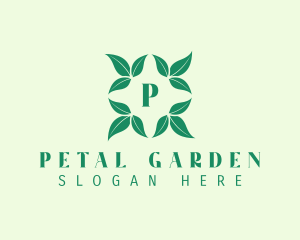 Green Organic Leaves Letter logo design