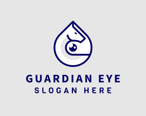 Droplet Horse Eye Veterinary logo design