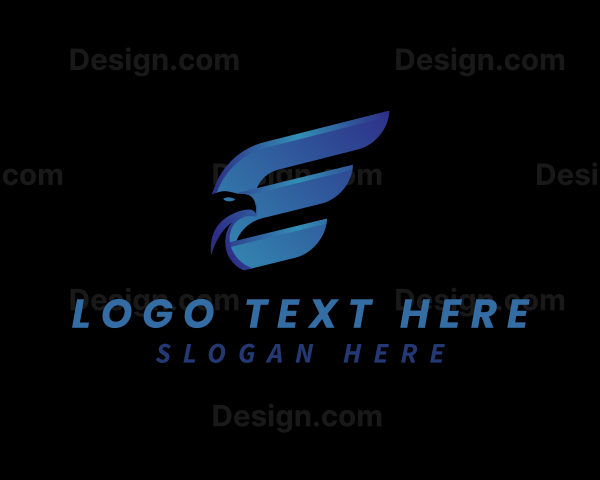 Logistic Eagle Wing Letter E Logo