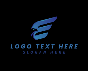 Logistic Eagle Wing Letter E logo