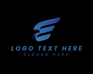 Logistic Eagle Wing Letter E Logo