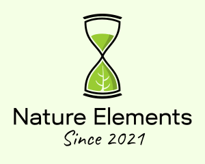 Nature Leaf Hourglass  logo design