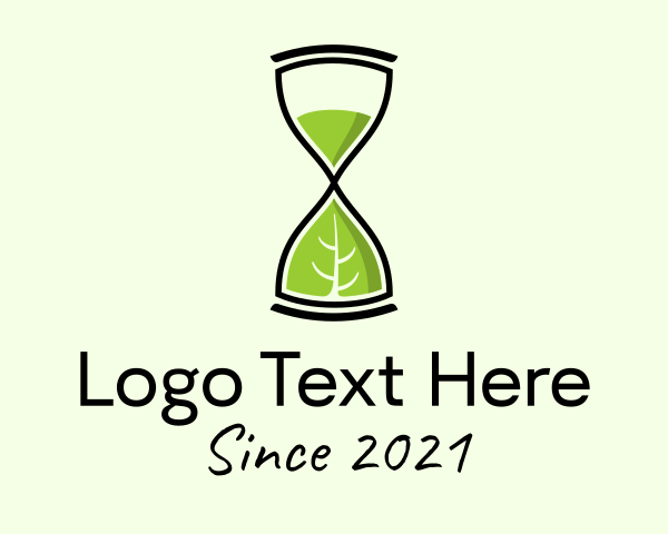 Hourglass logo example 4