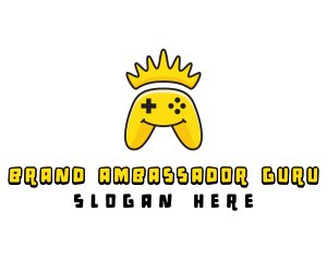 Smiling Controller Crown logo design