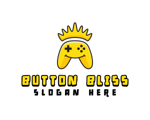 Smiling Controller Crown logo design