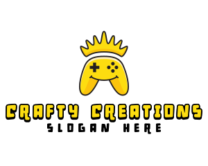 Smiling Controller Crown logo design