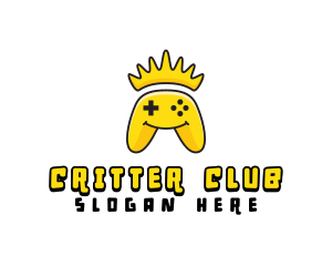 Smiling Controller Crown logo design