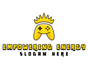 Smiling Controller Crown logo design