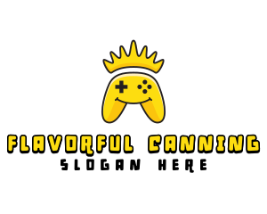 Smiling Controller Crown logo design