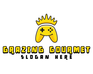 Smiling Controller Crown logo design