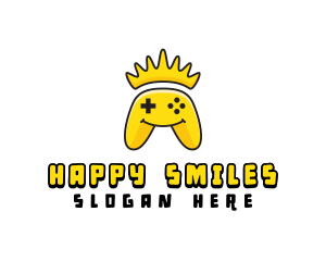 Smiling Controller Crown logo design