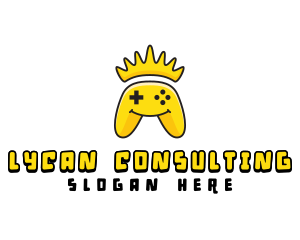 Smiling Controller Crown logo design