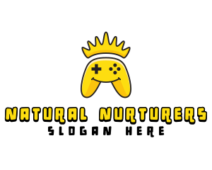 Smiling Controller Crown logo design