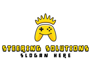 Smiling Controller Crown logo design