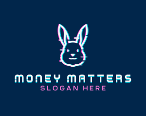 Tech Glitch Bunny Logo