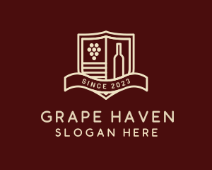 Grape Wine Drink logo design