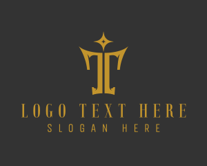 Luxury Sparkle Letter T logo
