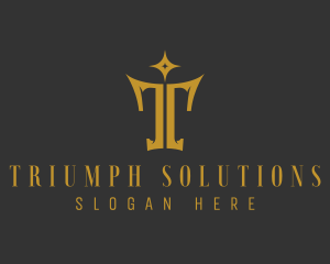 Luxury Sparkle Letter T logo design