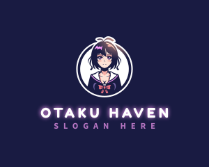 Anime Japanese Girl logo design