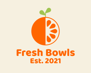 Fresh Orange Fruit  logo design