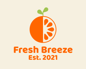 Fresh Orange Fruit  logo design