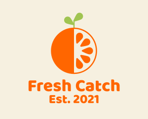 Fresh Orange Fruit  logo design