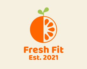 Fresh Orange Fruit  logo design