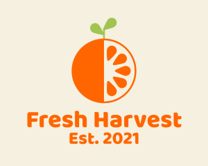 Fresh Orange Fruit  logo design