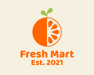 Fresh Orange Fruit  logo design