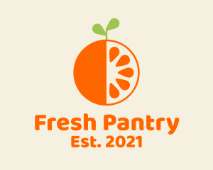 Fresh Orange Fruit  logo design