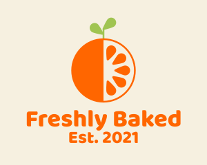 Fresh Orange Fruit  logo design