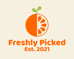 Fresh Orange Fruit  logo design