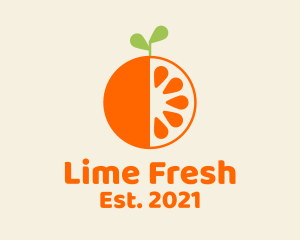 Fresh Orange Fruit  logo design