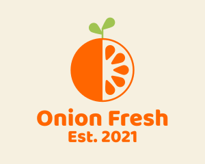 Fresh Orange Fruit  logo design