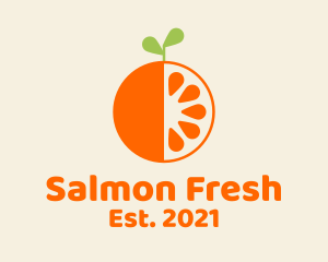 Fresh Orange Fruit  logo design