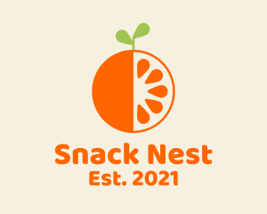 Fresh Orange Fruit  logo design