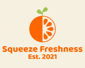 Fresh Orange Fruit  logo design