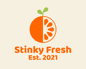 Fresh Orange Fruit  logo design