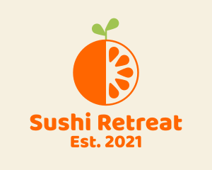 Fresh Orange Fruit  logo design